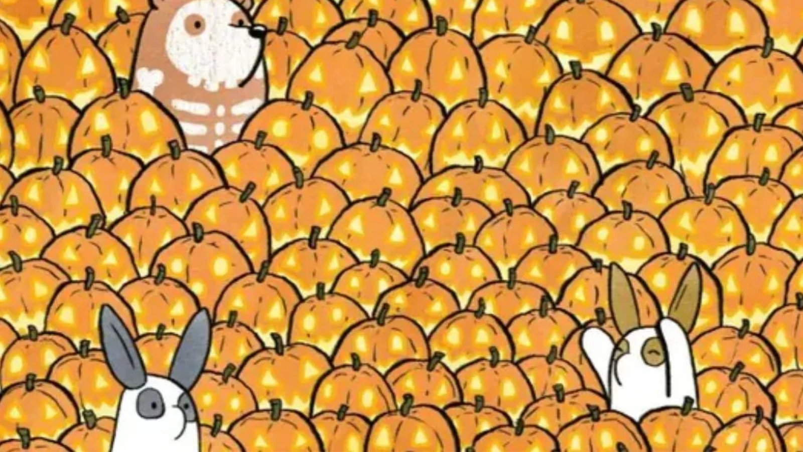 Optical Illusion Hidden Pumpkins